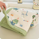 GobekUsa Cartoon Pattern Summer Comforter: Skin-Friendly Breathable Quilt for Kids & Adults