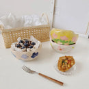 GobekUsa Ceramic Salad Bowl Set - 13.5oz Creative Ins Wind Underglaze Lovely Design