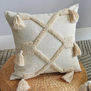 GobekUsa Lace Tassel Cushion Tufted Sofa Pillowcase for Office Chair Pad
