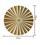 GobekUsa Geometric Golden Metal Wall Hanging Round Ornaments - Room Decoration Accessories