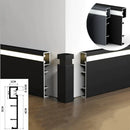GobekUsa LED Skirting Line Aluminum Profile Baseboard for Backlight Strip Lights
