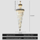 GobekUsa Crystal Chandelier: Elegant Villa Living Room Lighting