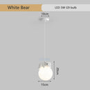 GobekUsa Animal Resin Pendant Lamps: Bear Rabbit Dog Sheep Bunny Chandelier for Children's Room