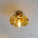 GobekUsa Green Glass LED Ceiling Lamp for Home Living Room and Hallway Lighting