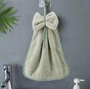 GobekUsa Bowknot Coral Velvet Microfiber Hand Towels: Soft, Quick Dry, Absorbent Cleaning Cloth