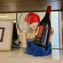 GobekUsa Elegant Girl Sculpture Wine Rack & Glass Holder Home Decor Wine lover Gift