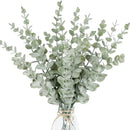 GobekUsa Golden Eucalyptus Leaves Stem x10 - Artificial Autumn Wedding DIY Decoration