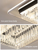 GobekUsa Crystal Industrial Pendant Chandelier Set for Modern Living Room and Bedroom Decor