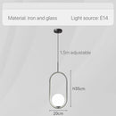 GobekUsa Glass Pendant Lights: Modern Bedroom Bedside Chandeliers for Home Indoor Decor