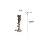 GobekUsa Golden Candlestick Holder Resin Plated Wedding Centerpiece