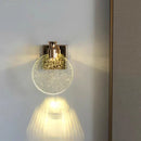GobekUsa Gold LED Crystal Wall Sconce for Modern Bedroom Bathroom Living Room Lighting