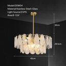 GobekUsa Cloudy Glass Chandeliers: Modern LED Lustre Indoor Lighting for Living Room Décor