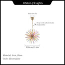 GobekUsa Dandelion Chandelier: Colorful LED Pendant Lamp, Modern and Personalized Fashion