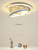 GobekUsa Astronaut LED Chandelier: Remote Control Ceiling Pendant Light for Children's Room