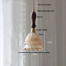 GobekUsa Amber Glass LED Pendant Light - Nordic Modern Balcony Foyer Coffee Wall Lamp
