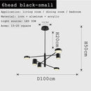 GobekUsa Black Gold White LED Chandelier: Stylish Nordic Loft Lamp for Livingroom & Bedroom