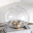 GobekUsa Geometric Golden Ball Glass Vase for Floral Arrangements and Home Decor