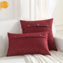 GobekUsa Linen Button Sofa Cushion Cover Set for Living Room and Bed