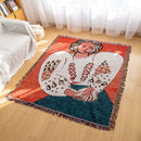 GobekUsa Knitted Tapestry Sofa Blanket - Light Luxury Decorative Blanket for Living Room, Nap Bedspread, Picnic, Camping Mat