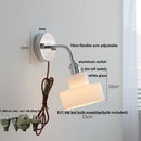 GobekUsa Glass Wall Light Fixture with Pull Chain Switch, Adjustable Arm, Modern Nordic Design