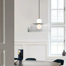 GobekUsa Double Balls Glass Chandelier Pendant Light for Kitchen Dining Room