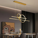 GobekUsa Gold Black Dimmable LED Chandelier for Dining Room Kitchen Bar Lighting