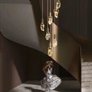 GobekUsa Elegant Diamond Crystal Chandelier LED Light Fixture Gold Home Decor
