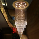 GobekUsa Crystal Chandelier for Staircase & Living Room - Modern LED Lighting Solution