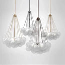 GobekUsa Glass Ball LED Chandelier Pendant - Modern Hanging Light Fixture for Dining Room