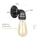 GobekUsa Industrial Iron Pipe Wall Sconce for Bedroom, Cafe, and Restaurant