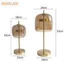 GobekUsa Gold Glass LED Desk Lamp for Modern Luxury Home Decor