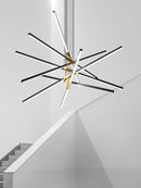GobekUsa Black Nordic Minimalist Chandelier for Living Room, Staircase, and Restaurant Lighting