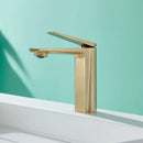 GobekUsa Gold Gray Bathroom Faucet Single Handle Mixer Sink Tap Deck Mounted