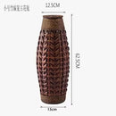 GobekUsa Bamboo Woven Vase Rattan Flower Glass Arrangement Dried Flower Basket Living Room Decor