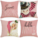 GobekUsa Christmas Pillowcase: Santa Claus Snowman Print for Living Room Sofa Decor