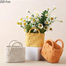 GobekUsa Handwoven Ceramic Vase: Decorative Flower Pot for Home Décor and Floral Arrangement