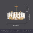 GobekUsa Glass Restaurant Chandelier: Modern Luxury Led Lighting Fixture for Living Room Home Decor