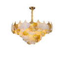 GobekUsa Ginkgo Gold LED Chandelier Fixture for Living Room