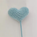 GobekUsa Heart-Shaped Crochet Flower Bouquet - Handmade Wedding Home Decor & Family Gift