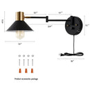 GobekUsa Dimmable Wall Lamp with Replaceable Bulb & Adjustable Angle
