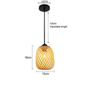 Japanese Bamboo Woven Pendant Light in Natural Finish