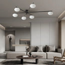 GobekUsa Brass Glass Ceiling Lamp, G9 Bulb Suspension Light for Bedroom, Living Room