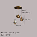 GobekUsa Gray Amber Glass Pendant Lamp for Home and Office Lighting