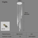 GobekUsa Conical Chandelier Stair Lamp Modern Simple Villa Restaurant Kitchen Bedroom Bar Lighting