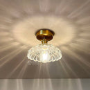 GobekUsa Amber Glass LED Ceiling Lamp Nordic Modern Simple Indoor Lighting