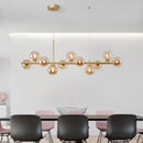 GobekUsa Gold Glass Ball LED Pendant Light 11 Heads Kitchen Dining Room Suspension