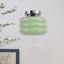 GobekUsa Creamy Glass Iron LED Ceiling Light - Modern Indoor Lighting Fixtures