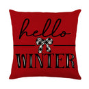 GobekUsa Christmas Santa Claus Linen Pillowcase - Sofa Cushion Cover, Decorative Living Room Pillow Cover