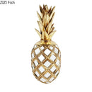 GobekUsa Golden Pineapple Resin Sculpture Desk Decoration Art Statuette