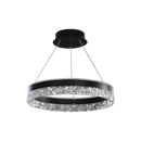 GobekUsa Crystal Rings LED Chandelier Black&White Frame